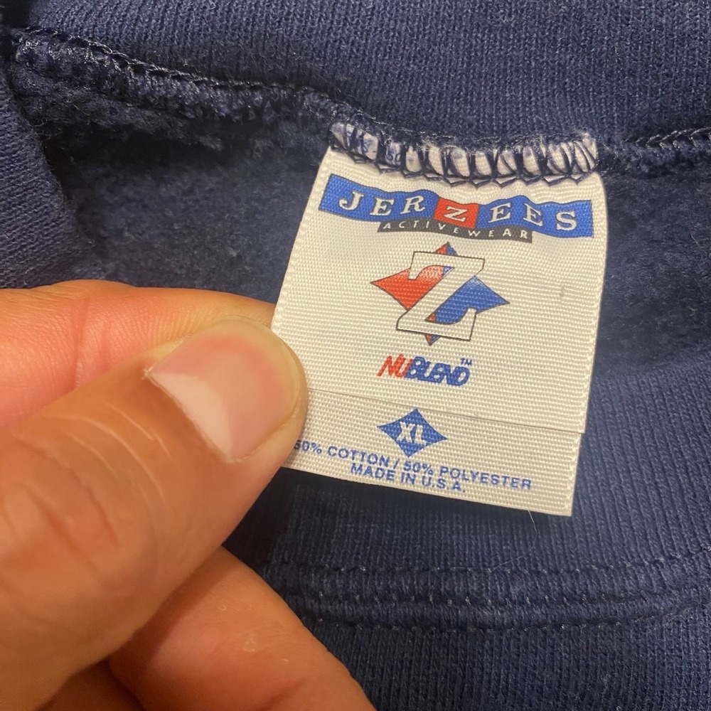 Vintage 90s JERZEES NUBLEND Crew Neck Pullover Sweatshirt Mens XL Made in USA - Picture 2 of 7